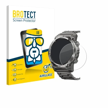 Front side of a product packaging with the brand logo BROTECT. Next to it is the device Naixues 55G 1.46