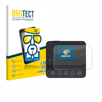 Front side of a product packaging with the brand logo BROTECT. Next to it is the device ISDT K2Zip shown with the correspondin