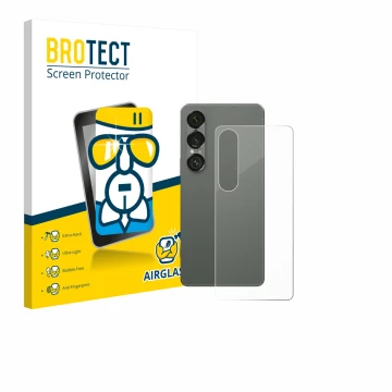 Front side of a product packaging with the brand logo BROTECT. Next to it is the device Sony Xperia 1 VII (Back) shown with th