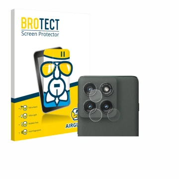 Front side of a product packaging with the brand logo BROTECT. Next to it is the device Motorola Edge (2025) (ONLY Camera Lens