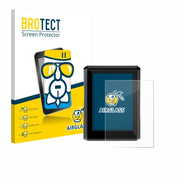 Front side of a product packaging with the brand logo BROTECT. Next to it is the device Shimano SC-EN610 shown with the corres