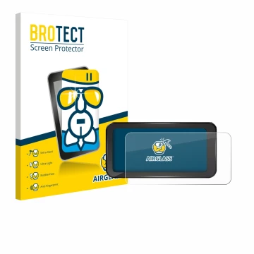 Front side of a product packaging with the brand logo BROTECT. Next to it is the device Aoocci C6 Pro 6.25