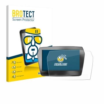 Front side of a product packaging with the brand logo BROTECT. Next to it is the device Voge 625 2025 shown with the correspon