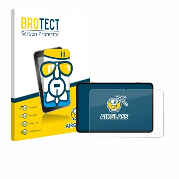 Front side of a product packaging with the brand logo BROTECT. Next to it is the device Redmagic Astra NP05J shown with the co