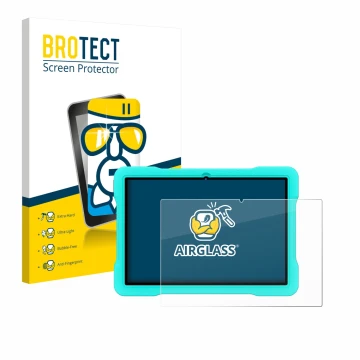 Front side of a product packaging with the brand logo BROTECT. Next to it is the device UJJ U8 shown with the corresponding sc