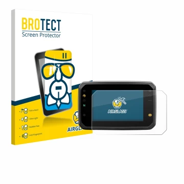 Front side of a product packaging with the brand logo BROTECT. Next to it is the device Honda Hornet CB1000 SP 2025 shown with