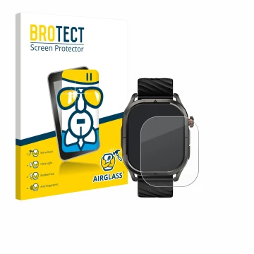 Front side of a product packaging with the brand logo BROTECT. Next to it is the device Kospet Magic P10 1.96