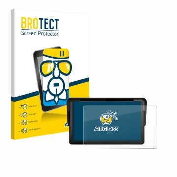 Front side of a product packaging with the brand logo BROTECT. Next to it is the device Carpuride V3 7