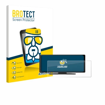 Front side of a product packaging with the brand logo BROTECT. Next to it is the device Carpuride V92 10.26
