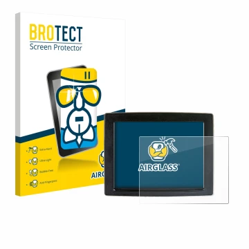 Front side of a product packaging with the brand logo BROTECT. Next to it is the device John Deere GreenStar shown with the co