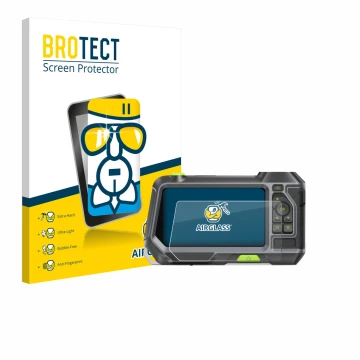 Front side of a product packaging with the brand logo BROTECT. Next to it is the device Teslong NTS500 shown with the correspo