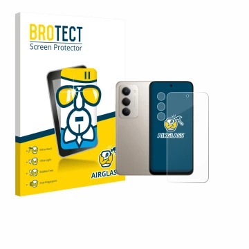Front side of a product packaging with the brand logo BROTECT. Next to it is the device Xiaomi Redmi 15 4G (Front+Camera) show