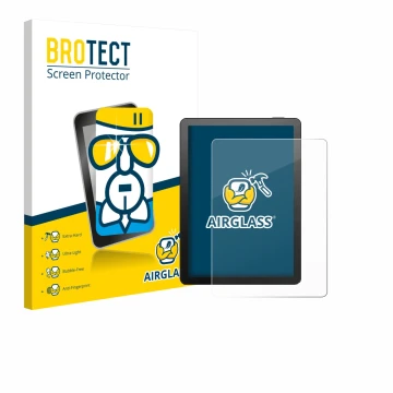 Front side of a product packaging with the brand logo BROTECT. Next to it is the device Bigme B6 Color shown with the correspo