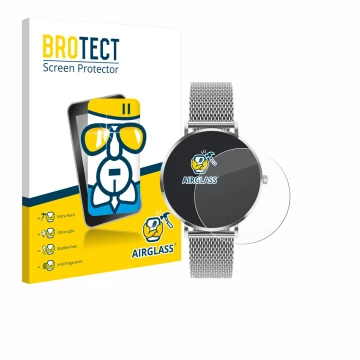 Front side of a product packaging with the brand logo BROTECT. Next to it is the device Pireware Amory 5 Mini shown with the c