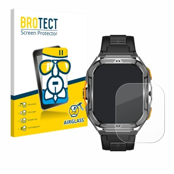 Front side of a product packaging with the brand logo BROTECT. Next to it is the device Stahlgear Thor 3.0 shown with the corr
