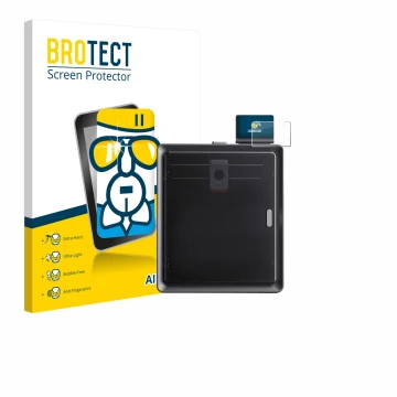 Front side of a product packaging with the brand logo BROTECT. Next to it is the device Anycubic Kobra S1 / S1 Combo shown wit