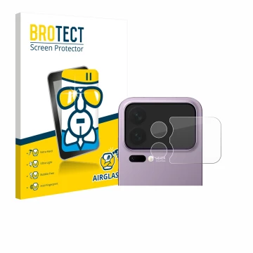 Front side of a product packaging with the brand logo BROTECT. Next to it is the device Xiaomi 17 Pro Max (ONLY Camera Lens) s