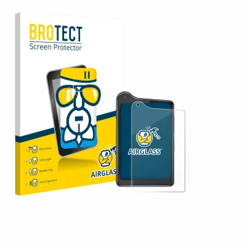 Front side of a product packaging with the brand logo BROTECT. Next to it is the device Xiaomi Qin K25 shown with the correspo