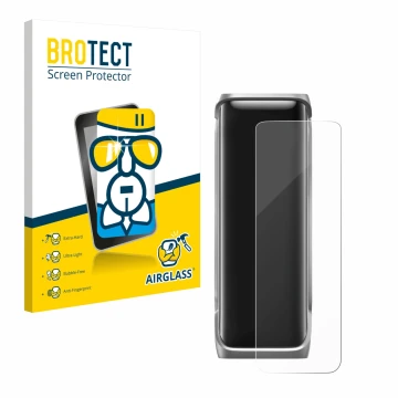 Front side of a product packaging with the brand logo BROTECT. Next to it is the device EcoFlow Rapid Pro X shown with the cor