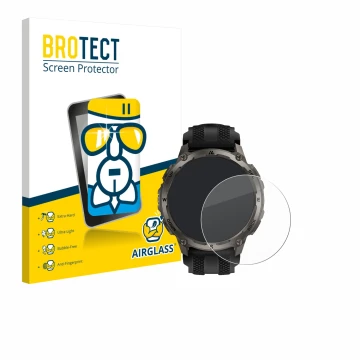 Front side of a product packaging with the brand logo BROTECT. Next to it is the device Kospet Tank T4 shown with the correspo