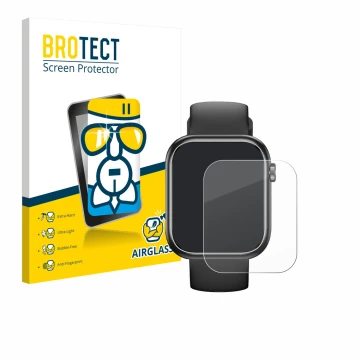 Front side of a product packaging with the brand logo BROTECT. Next to it is the device RLQA G104 1.83