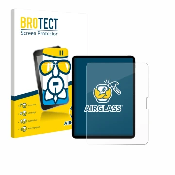 Front side of a product packaging with the brand logo BROTECT. Next to it is the device Apple iPad Pro 13