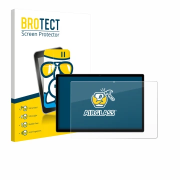 Front side of a product packaging with the brand logo BROTECT. Next to it is the device Foruser U310-EEA 14