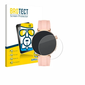 Front side of a product packaging with the brand logo BROTECT. Next to it is the device Knauermann Pro 4 Mini 2026 shown with 
