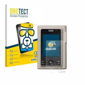 Front side of a product packaging with the brand logo BROTECT. Next to it is the device Fujifilm Instax Mini LiPlay Plus shown