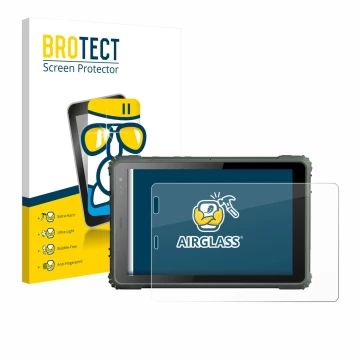 Front side of a product packaging with the brand logo BROTECT. Next to it is the device Geshem MTK6877 shown with the correspo