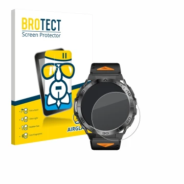 Front side of a product packaging with the brand logo BROTECT. Next to it is the device Rogbid Titan K shown with the correspo