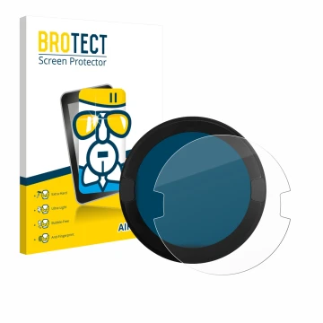 Front side of a product packaging with the brand logo BROTECT. Next to it is the device OOONO P-DISC NO2 shown with the corres