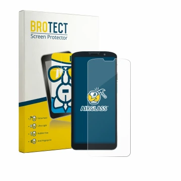 Front side of a product packaging with the brand logo BROTECT. Next to it is the device Unitech EA630 shown with the correspon