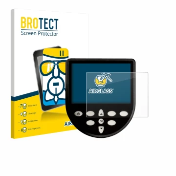 Front side of a product packaging with the brand logo BROTECT. Next to it is the device WaterRower Series 4 Monitor shown with