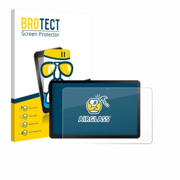 Front side of a product packaging with the brand logo BROTECT. Next to it is the device Ainmel G9 11.5
