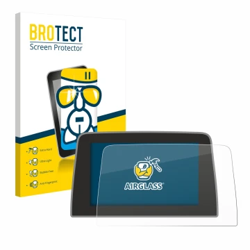 Front side of a product packaging with the brand logo BROTECT. Next to it is the device Ford Puma 2019 - 2023 shown with the c