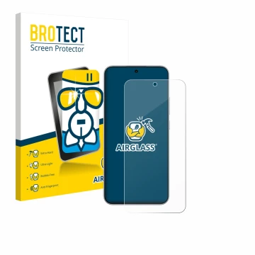 Front side of a product packaging with the brand logo BROTECT. Next to it is the device Oppo F31 shown with the corresponding 