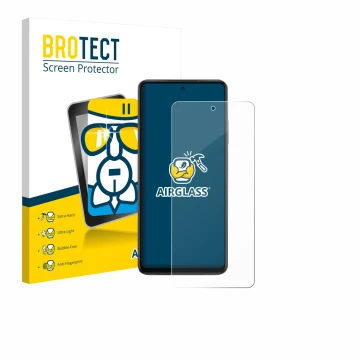 Front side of a product packaging with the brand logo BROTECT. Next to it is the device Oppo K13x shown with the corresponding