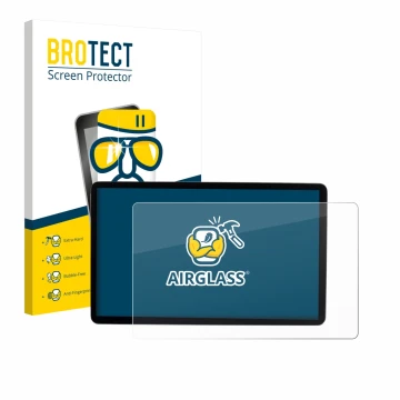 Front side of a product packaging with the brand logo BROTECT. Next to it is the device MG S5 EV 12.8