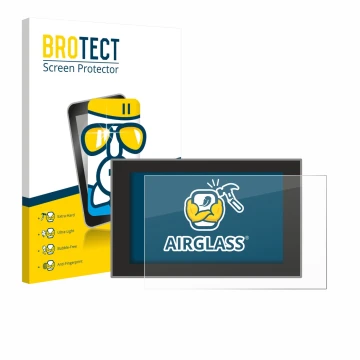 Front side of a product packaging with the brand logo BROTECT. Next to it is the device Dacia Bigster 2025-2026 10