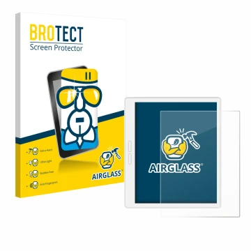 Front side of a product packaging with the brand logo BROTECT. Next to it is the device Bigme B751C-S shown with the correspon