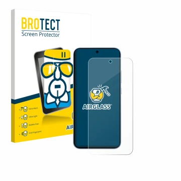 Front side of a product packaging with the brand logo BROTECT. Next to it is the device Oppo Reno 15 FS 5G shown with the corr