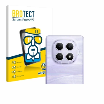 Front side of a product packaging with the brand logo BROTECT. Next to it is the device Xiaomi Redmi Note 15 (ONLY Camera) sho