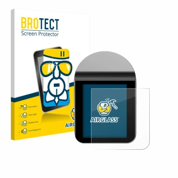 Front side of a product packaging with the brand logo BROTECT. Next to it is the device KitchenBoss G330 shown with the corres