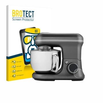 Front side of a product packaging with the brand logo BROTECT. Next to it is the device MEDION MD 18420 shown with the corresp