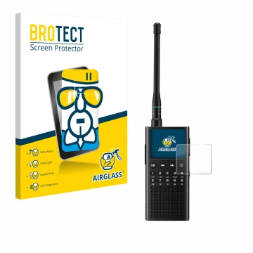 Front side of a product packaging with the brand logo BROTECT. Next to it is the device Choyong WT2 shown with the correspondi