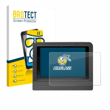 Front side of a product packaging with the brand logo BROTECT. Next to it is the device Launch X-431 V + 2026 10.1