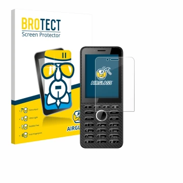 Front side of a product packaging with the brand logo BROTECT. Next to it is the device Energizer E288S shown with the corresp