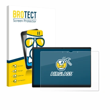 Front side of a product packaging with the brand logo BROTECT. Next to it is the device ASUS ROG Flow Z13-KJP 2026 shown with 