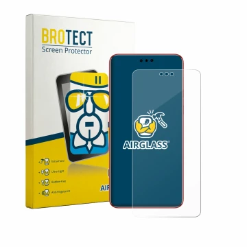 Front side of a product packaging with the brand logo BROTECT. Next to it is the device Huawei Mate 60 RS Ultimate shown with 